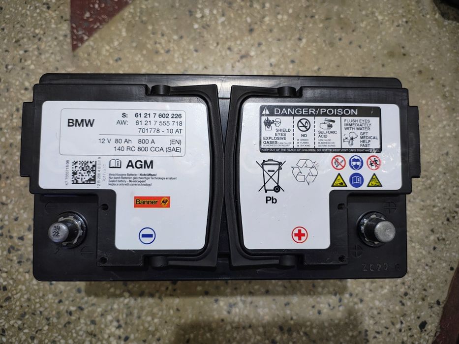 Baterie auto originala Bmw Banner 80Ah AGM start stop import.