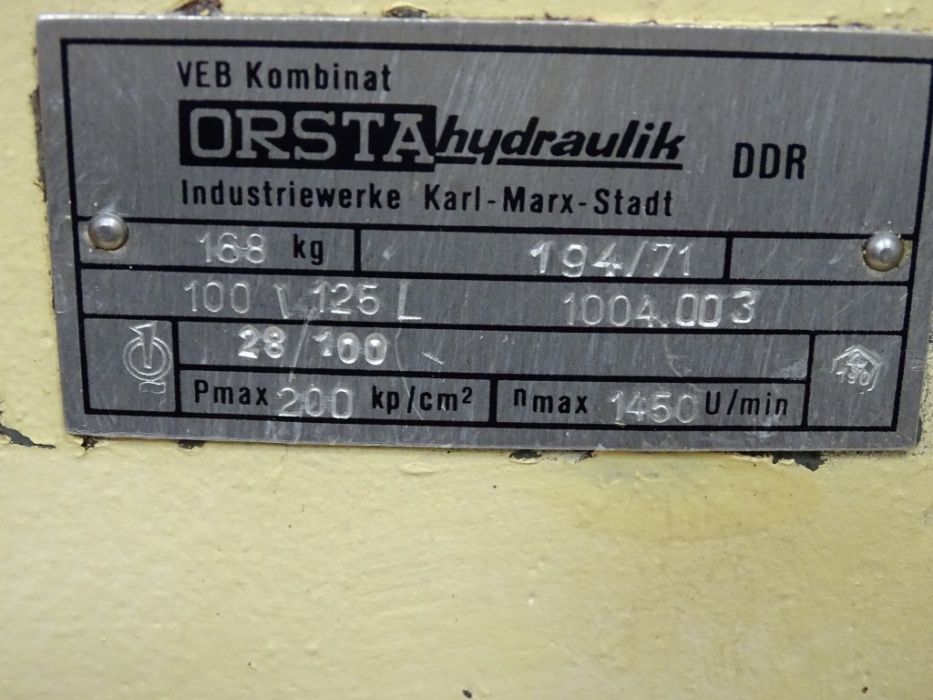 Хидравлична помпа ORSTA 100/125L TGL-1004.003