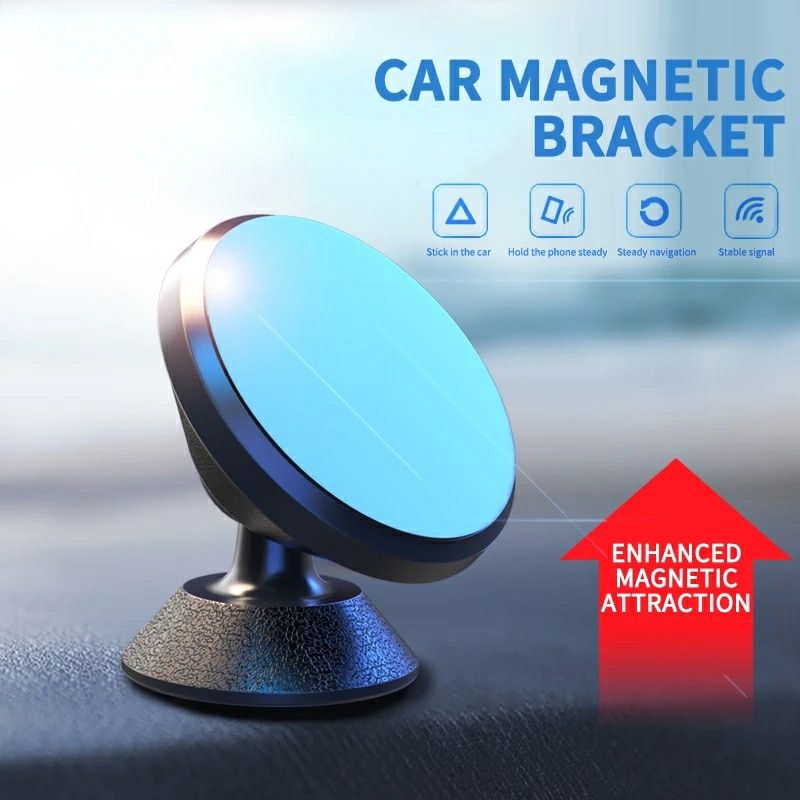 Suport Auto Magnetic Telefon Universal Cu Lipire Pe Bord Rotație 360°