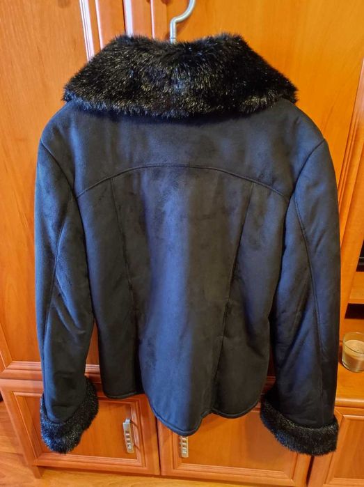 Haina dama Wanwest, imblanita, piele ecologica intoarsa, neagra, 38-40