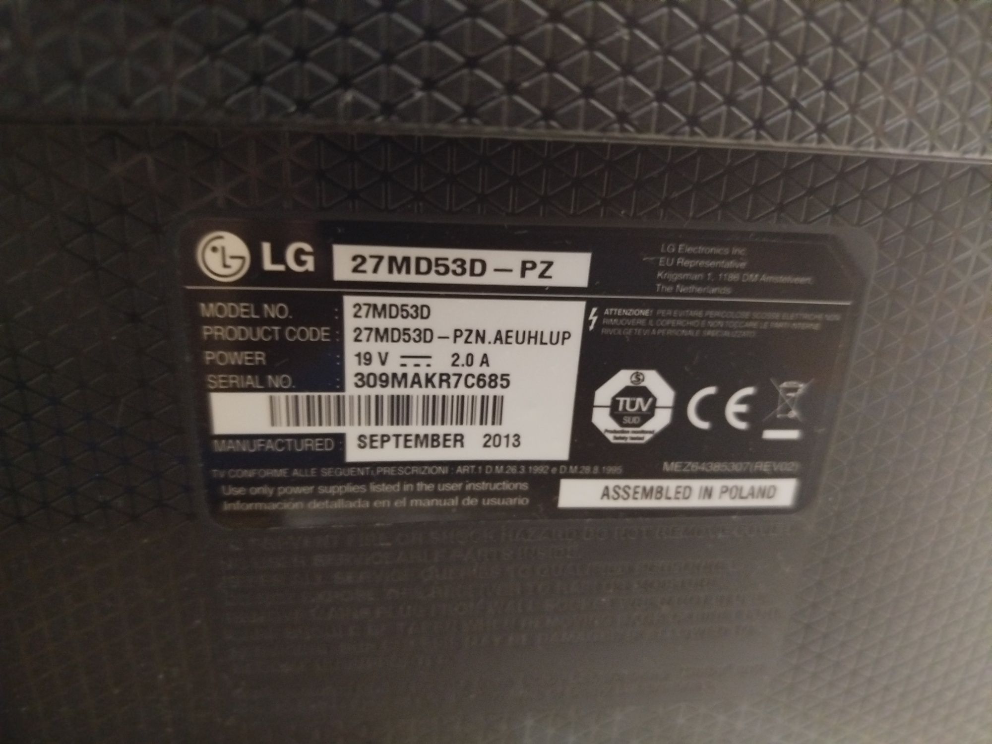 LG 3D IPS LED монитор 27MD53D
