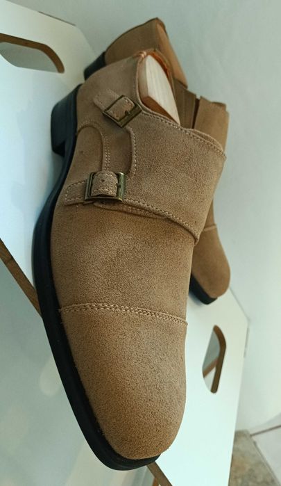 Pantofi monk 44 44.5 premium DAHLIN NOI piele naturala lucrati manual