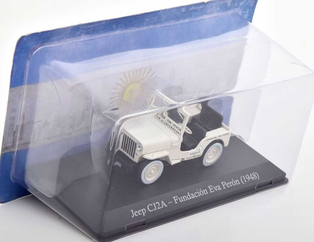 Macheta Jeep CJ2A 1948 alb (Fundatia Eva Peron) - IXO/Altaya 1/43