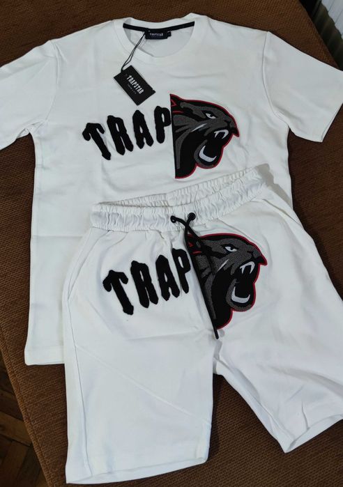 Trapstar спортен екип РАЗПРОДАЖБА Трапстар Бял Екип Памук