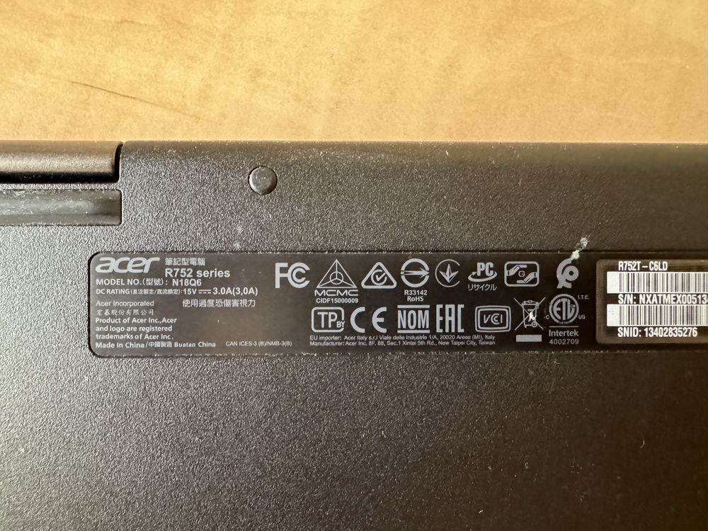 Писалка/ACER chrome/R752 series