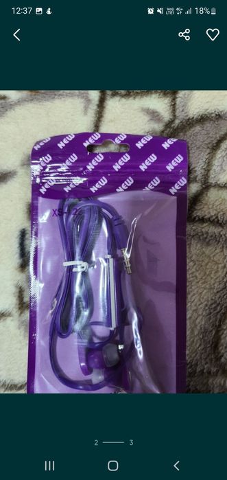 Casti cu fir jack 3.5 noi