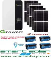 Kit Solar Fotovoltaic Growatt 3,5kw/Acumulator 4,8KW Franta +Transport