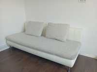 Canapea extensibilă albă