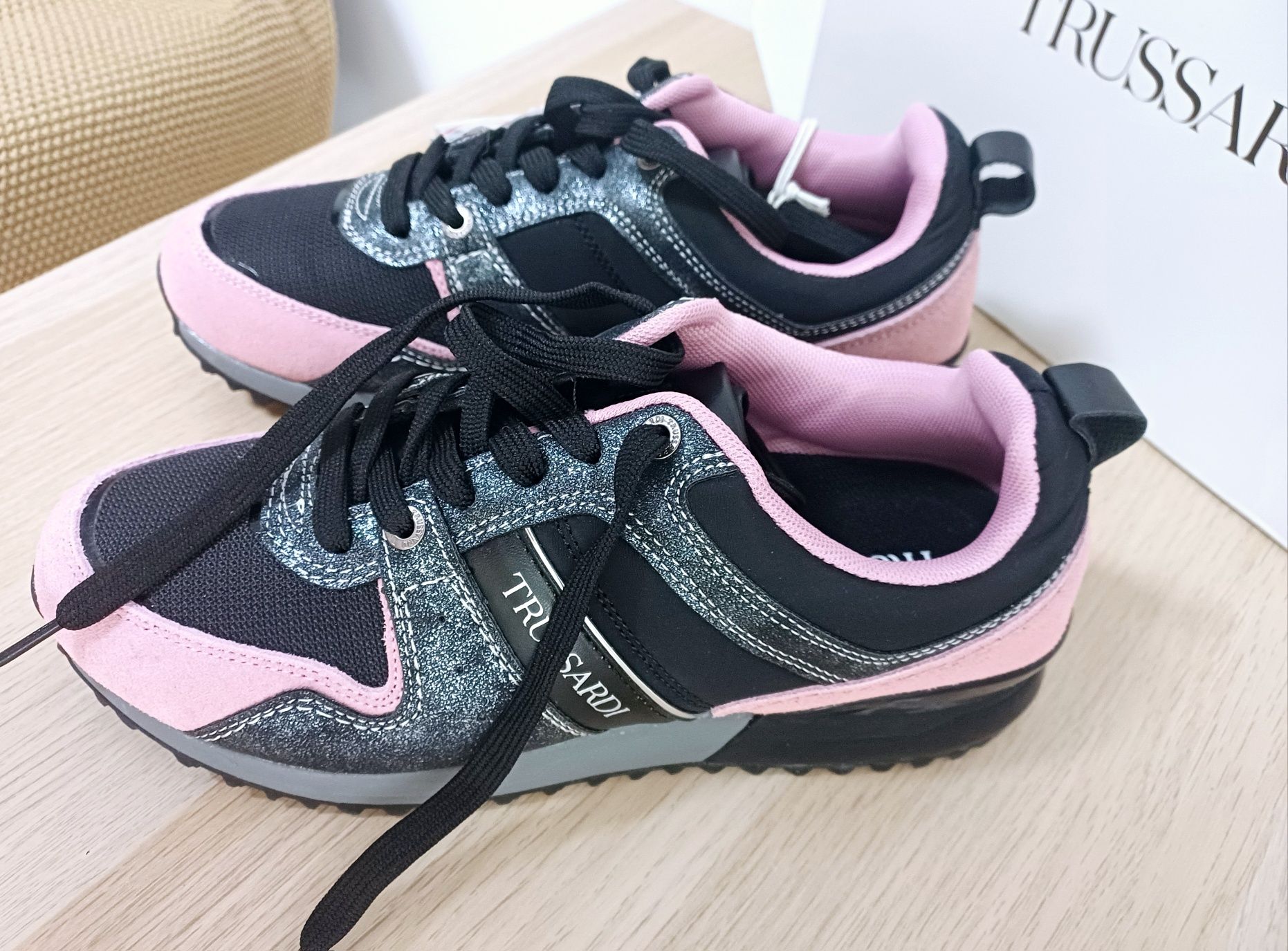 Pantofi sport Trussardi black pink 39 stil puma under armour