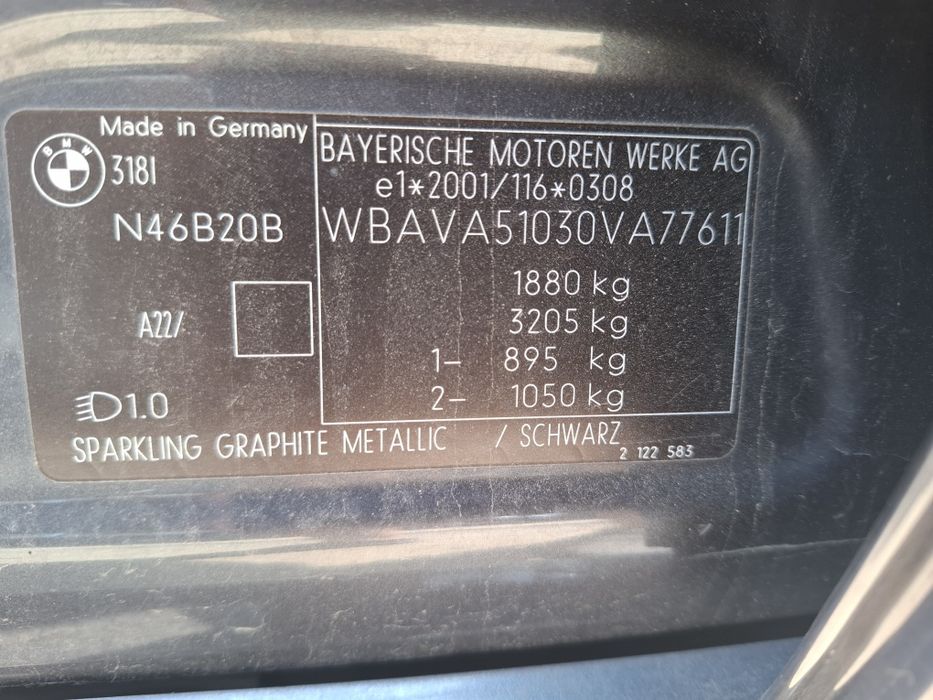 Elemente Caroserie BMW 318i E90 Sedan fabricat 2007