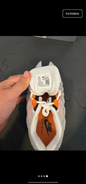 Vând adidași nike air max 95 Big bubble mandarin  mărimea  38 sunt noi