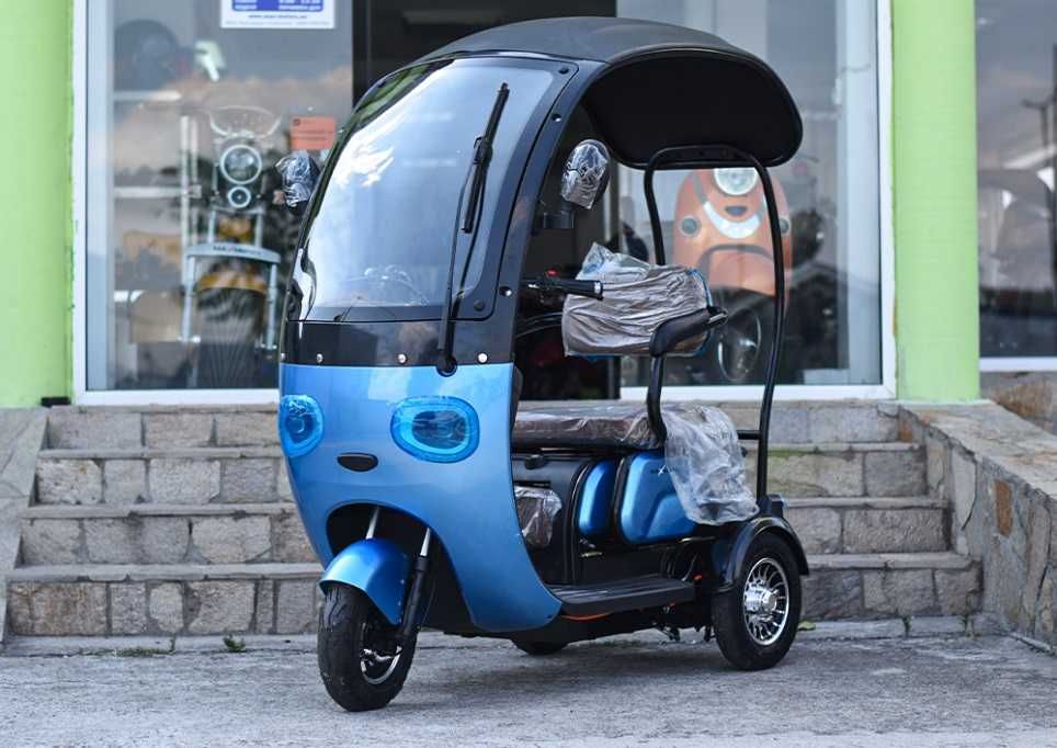 Електрическа триместна триколка MaxMotors X3 - BLUE