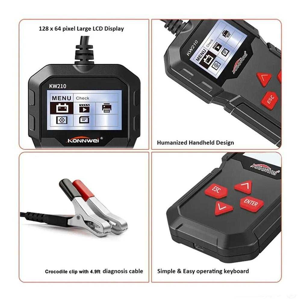 Тестер за акумулатори KW210/PA123 12V