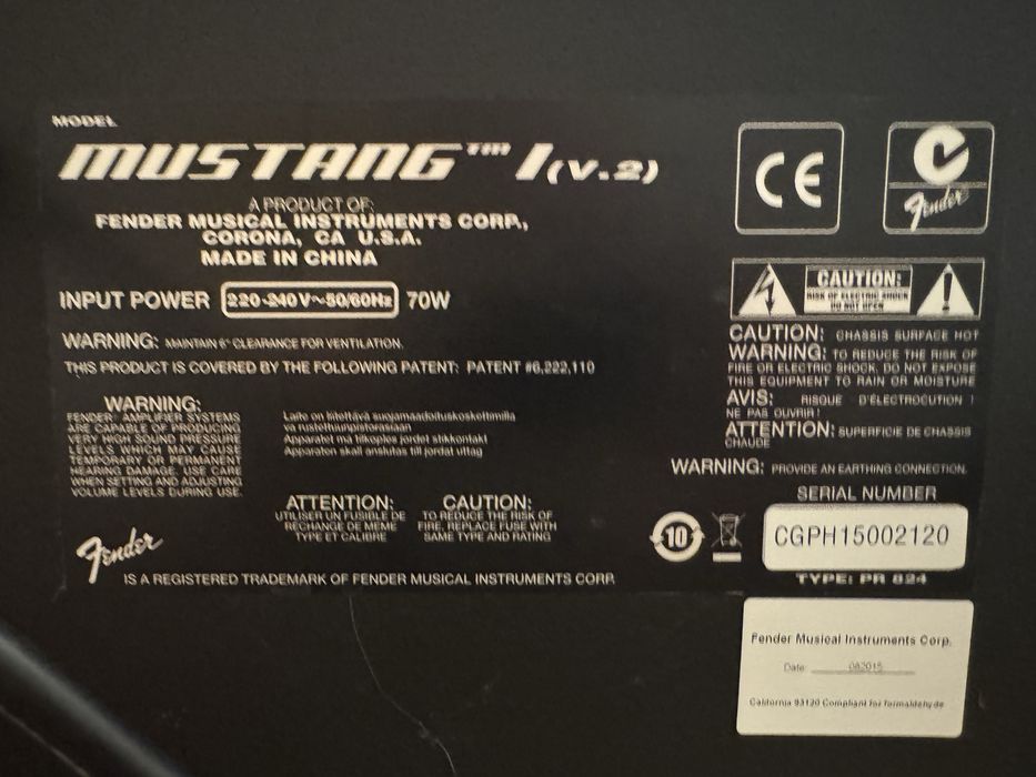 Amplificator Fender Mustang I V2