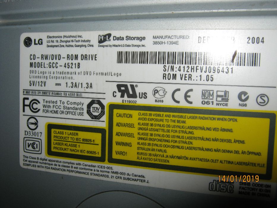 DVD-ROM LG - model GCC-4521B