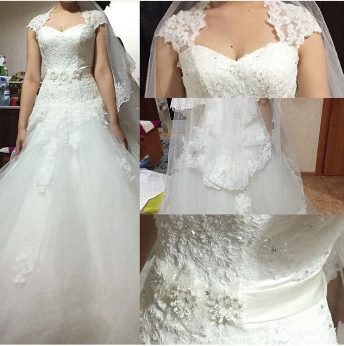 Красивое свадебное платье-счастливое