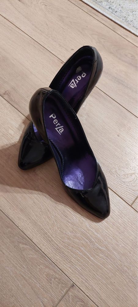 Pantofi piele lacuita Perla, 36