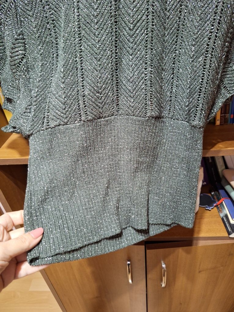 Cardigan argintiu