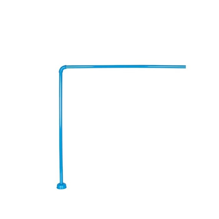 Bara de colt pentru perdea baie 80x80cm, bleu, Roz, alba