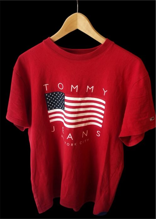 Tricou Barbati Tommy Hilfiger Jeans rosu