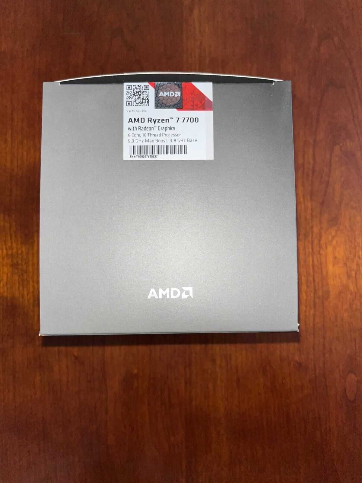 Процесор AMD RYZEN 7 7700 8-Core 3.8 GHz (5.3 GHz Turbo) 32MB/AM5/BOX