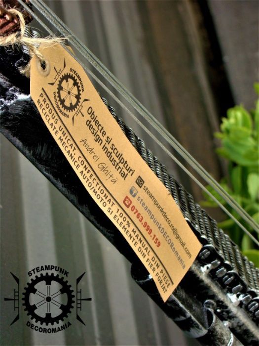 Cadou unic.Decor industrial CHITARA, produs hand made STEAMPUNK