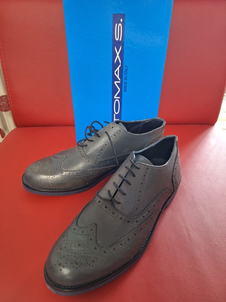 Noi,Piele naturala, pantofi Oxford  nr 45!