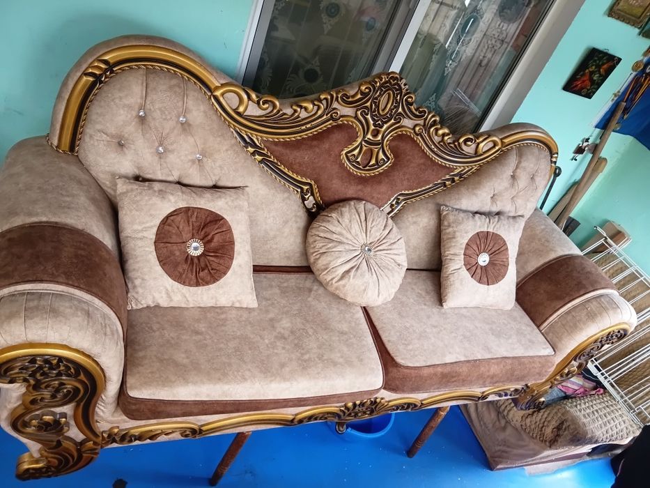 Set living-canapea + 2 fotolii + măsuță Roberto de lux