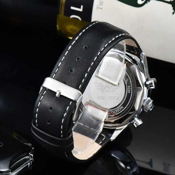 Ceas 1963 pilot 42 mm impermeabil retro cuarț cronograf vintage