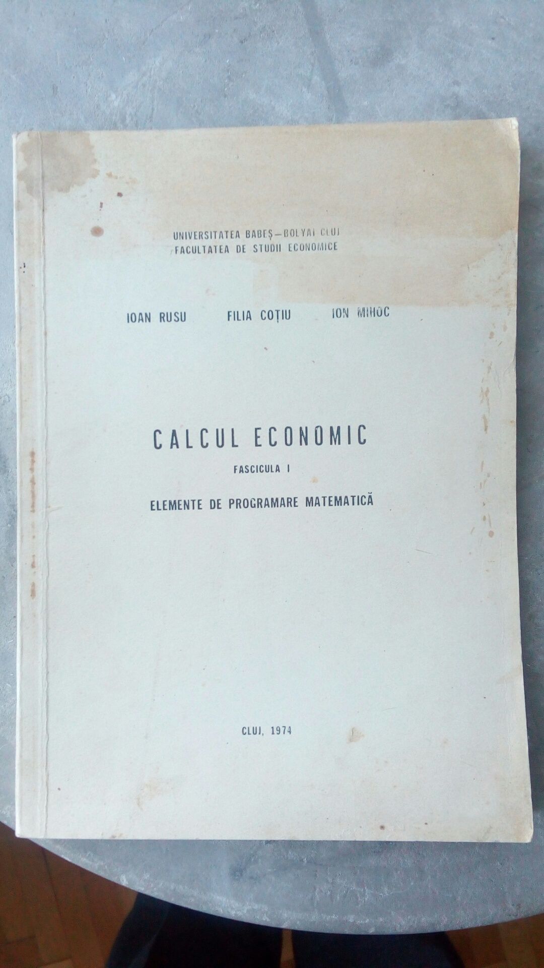 Calcul Economic Fascicula I