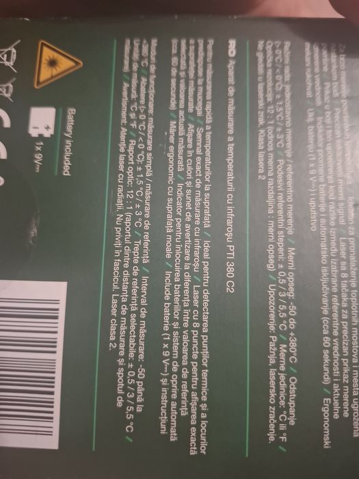 Termometru infrarosu Parkside nou