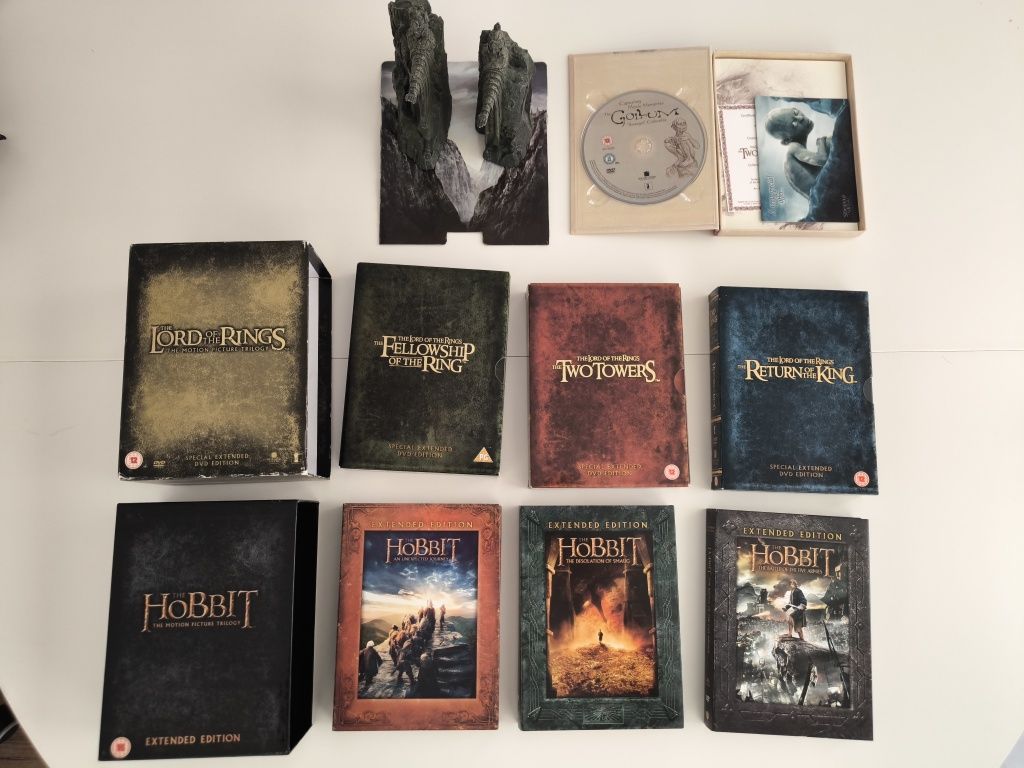The Lord of the Rings The Hobbit DVD 6 филма и статуетките Колекция