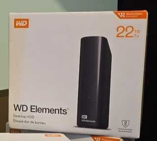 HDD Extern WD Elements 22 TB si WD My Book 16 TB,negru,sigilat