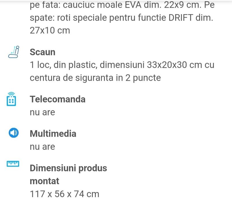 Kart electric baieti