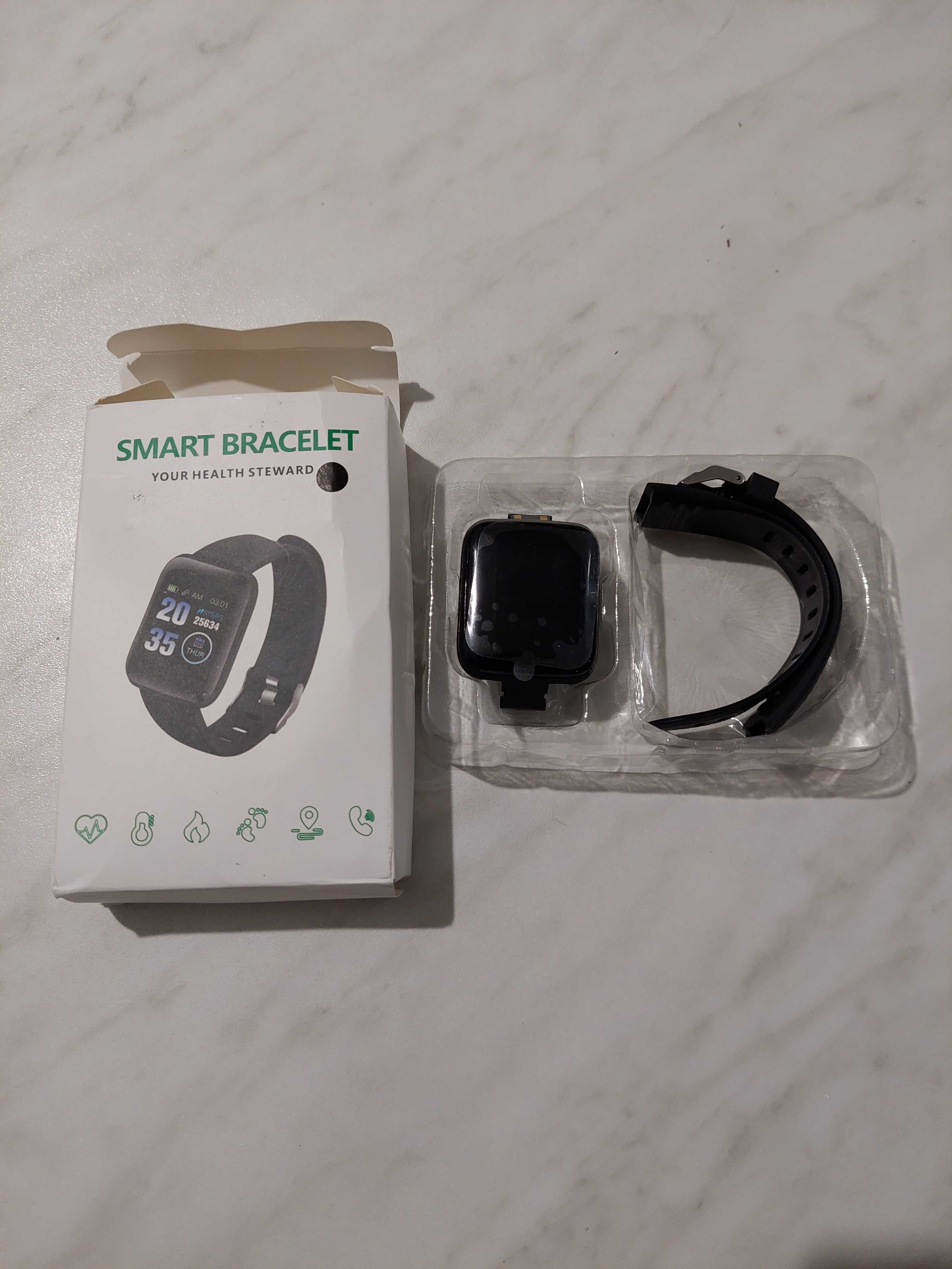 Bratara inteligenta fitness, Bluetooth, ceas cu alarma, pedometru