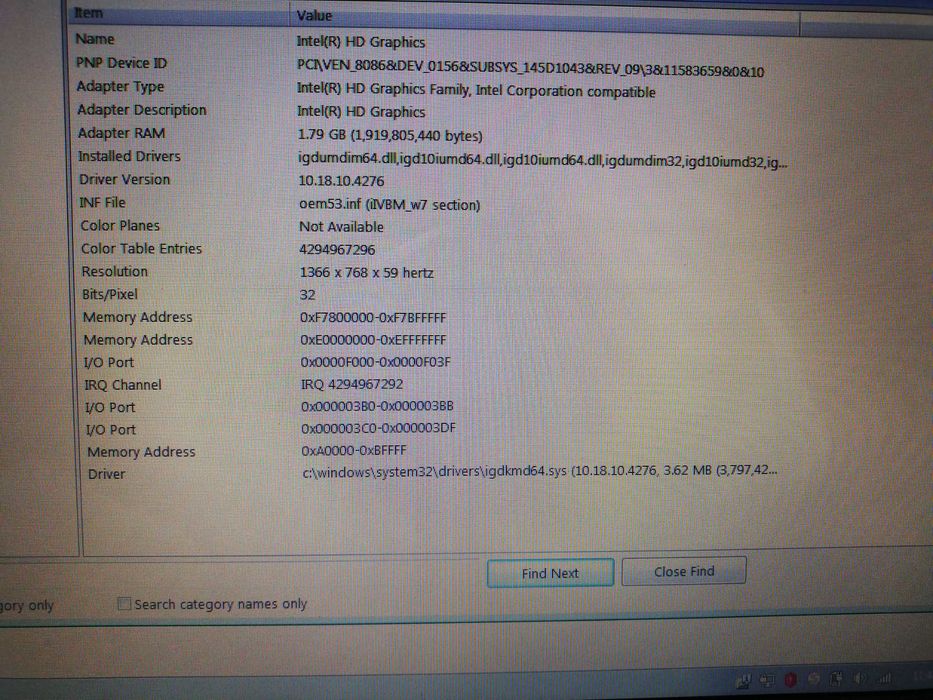 Laptop Asus Intel Cpu 2117u 2 COre 4 GB ram hdd 500gb