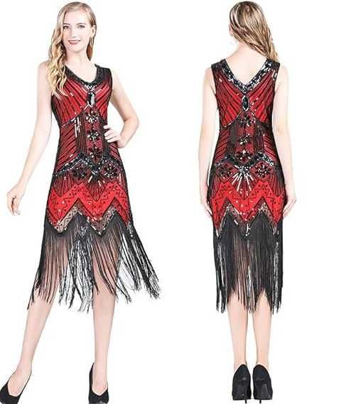 Дамски костюм в стил Гетсби, официална рокля