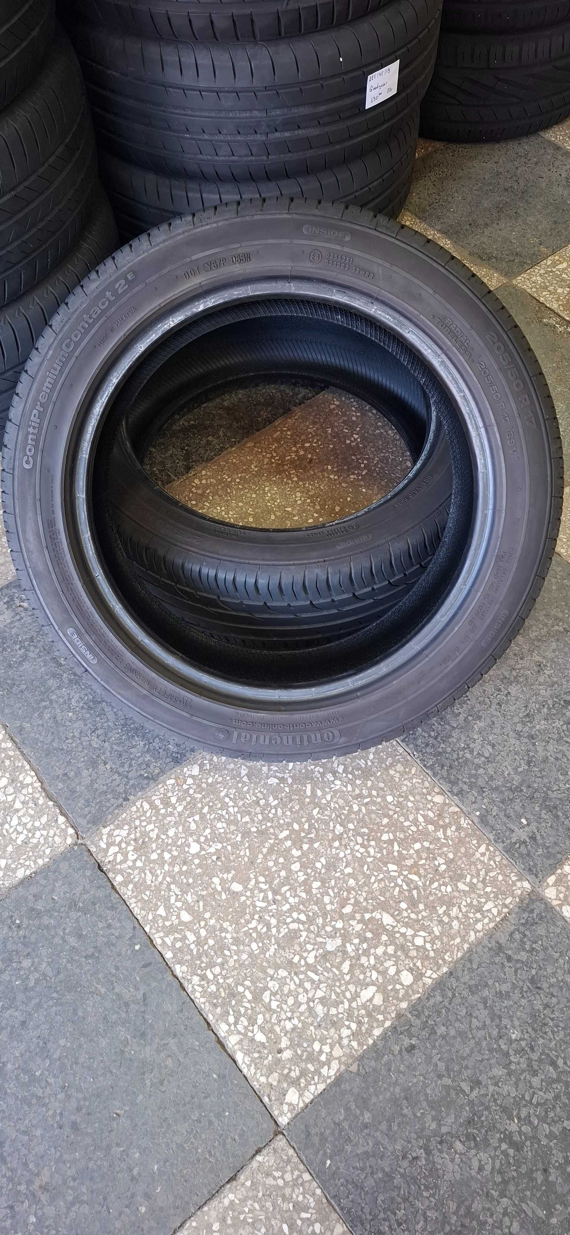 2бр. 205/50/17 Continental 6.8mm грайфер, дот 20г. Безплатен монтаж