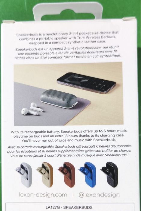 Lexon 2in1 - Casti Wireless +Boxa Bluethooth