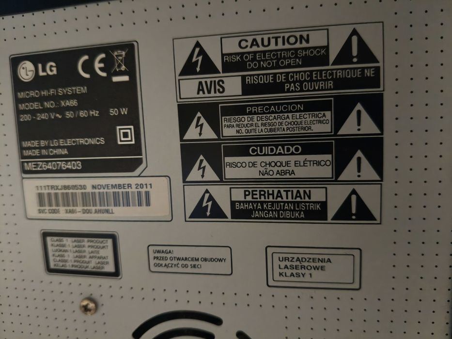 Combină Audio LG   XA66  50 Wați