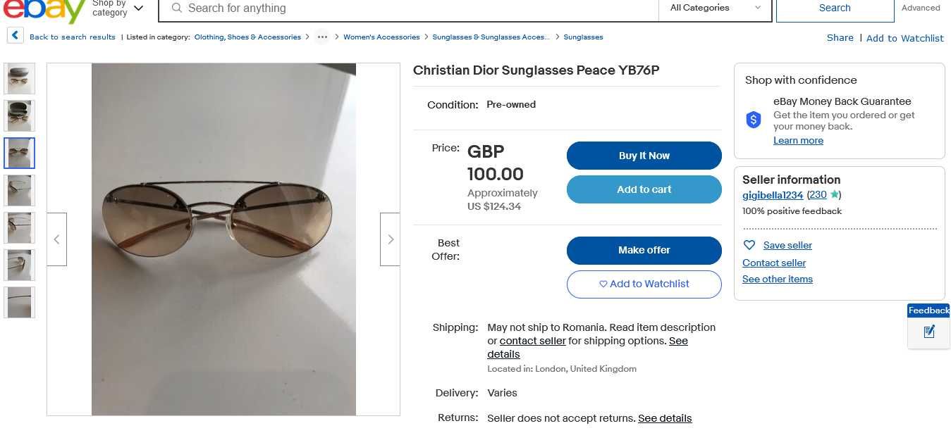 Ochelari de soare Christian Dior -superelegant