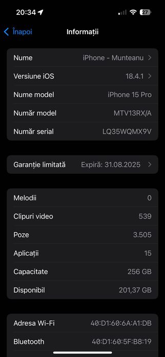 iPhone 15pro 256gb