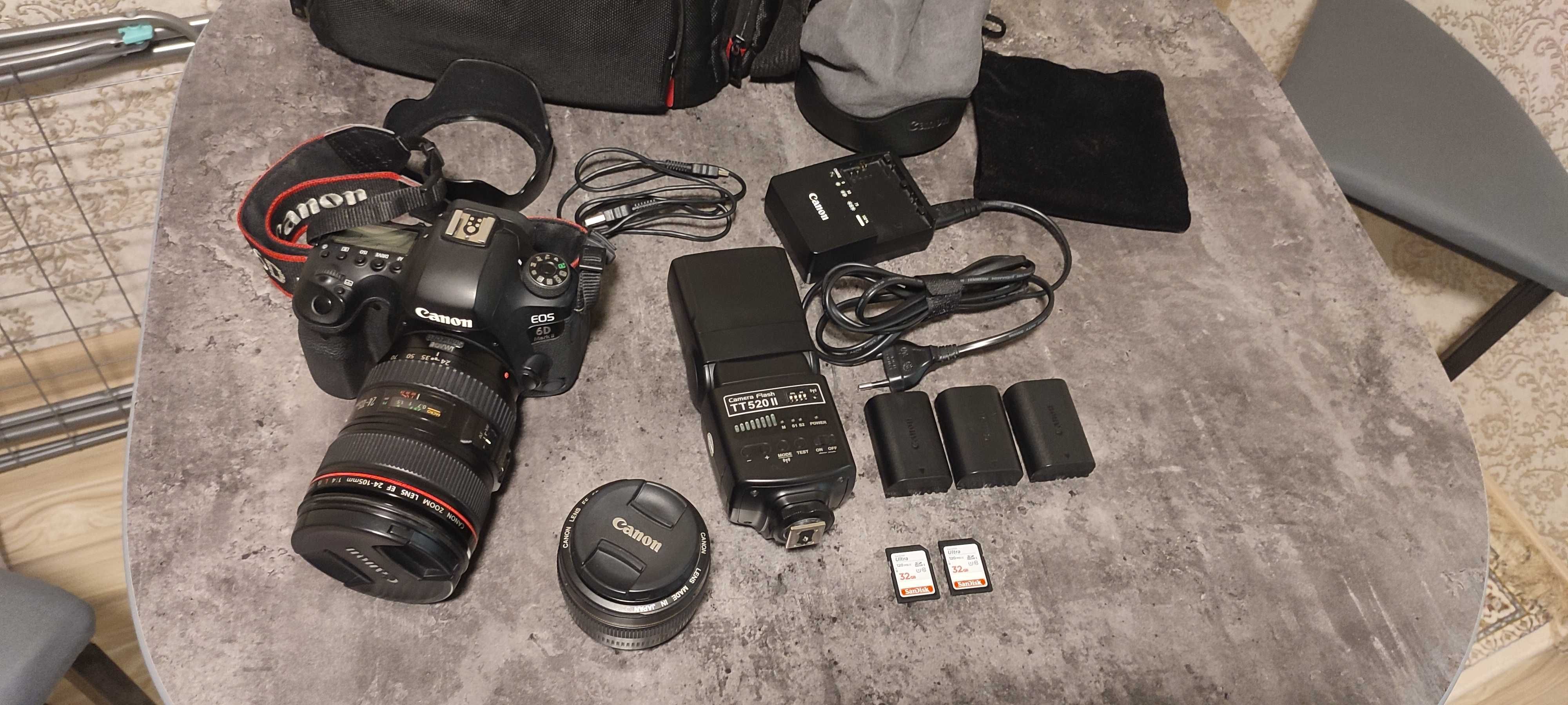 ПРОДАЮ (б/у)!

комплект Canon 6D Mark II (Body) и 2 объектива