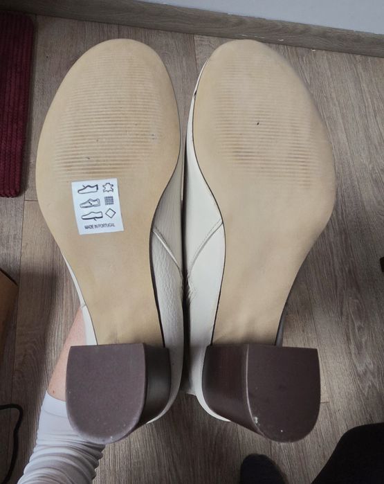 Cizme piele ivoire, masura 41
