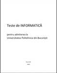 Culegere Admitere INFO UPB. PDF