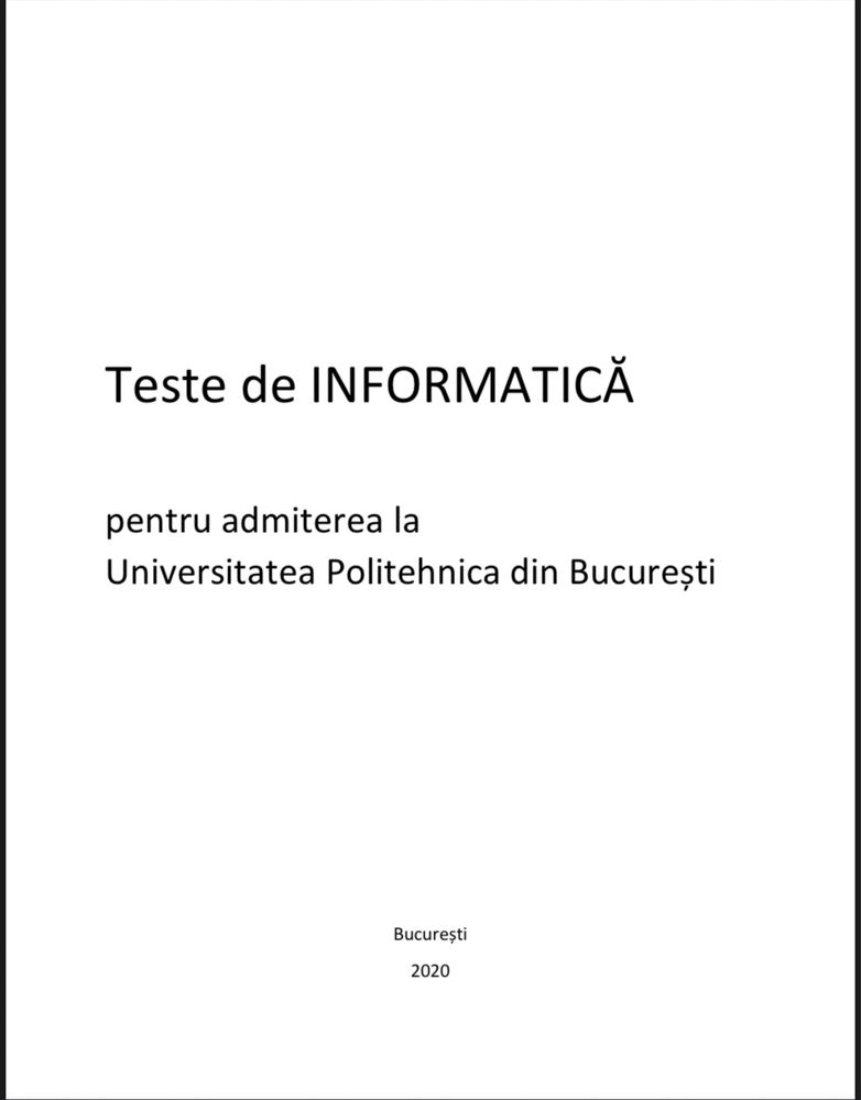 Culegere Admitere INFO UPB. PDF