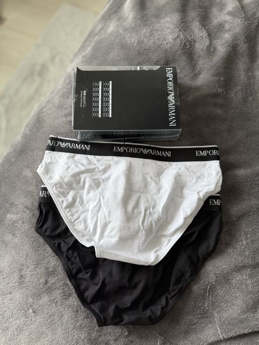 Emporio Armani set 2 chiloti alb-negru marimea S noi originali