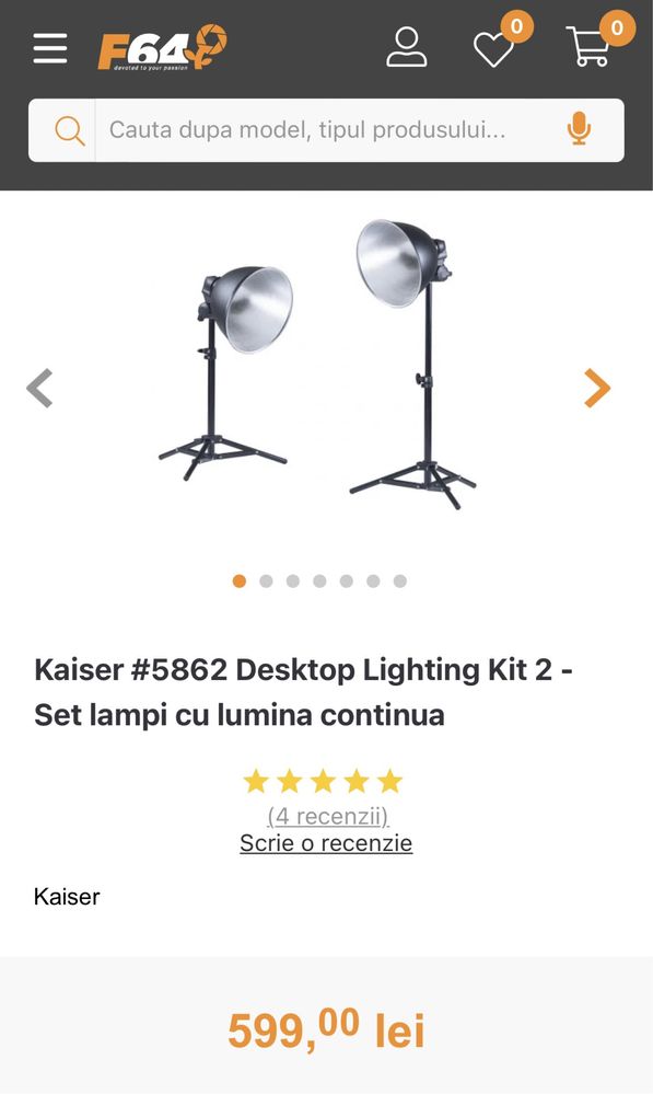 Lampi Lumini Kaiser lumina continua Desktop Lighting Kit 2 #5862 F64