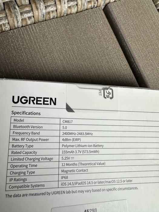 UGREEN CM817 Smart Tag Bluetooth 5.2 Finder 10m IOS