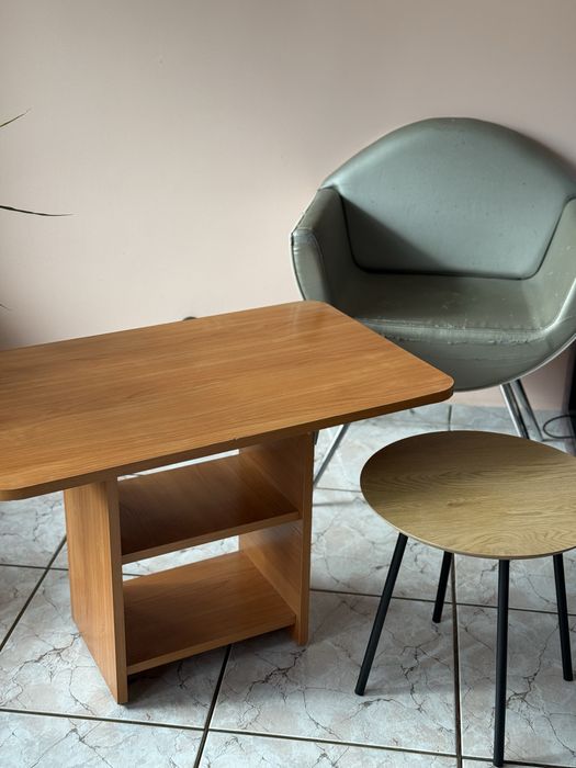 Холна маса, кресло, етажерка и помощна масичка